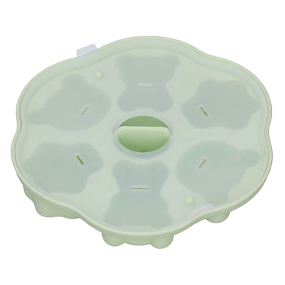 Jelly Mold Silicone Lovely Bear Cat Paw Ice Cube Cake Pudding Kitchen Mould with Lid for Home Kitchen Green