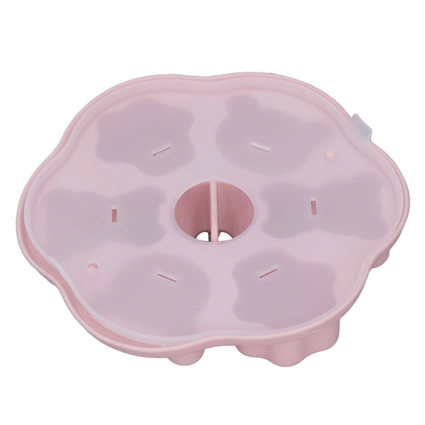 Jelly Mold Silicone Lovely Bear Cat Paw Ice Cube Cake Pudding Kitchen Mould with Lid for Home Kitchen Pink