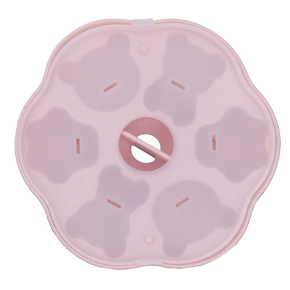Jelly Mold Silicone Lovely Bear Cat Paw Ice Cube Cake Pudding Kitchen Mould with Lid for Home Kitchen Pink