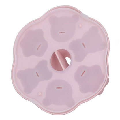 Jelly Mold Silicone Lovely Bear Cat Paw Ice Cube Cake Pudding Kitchen Mould with Lid for Home Kitchen Pink