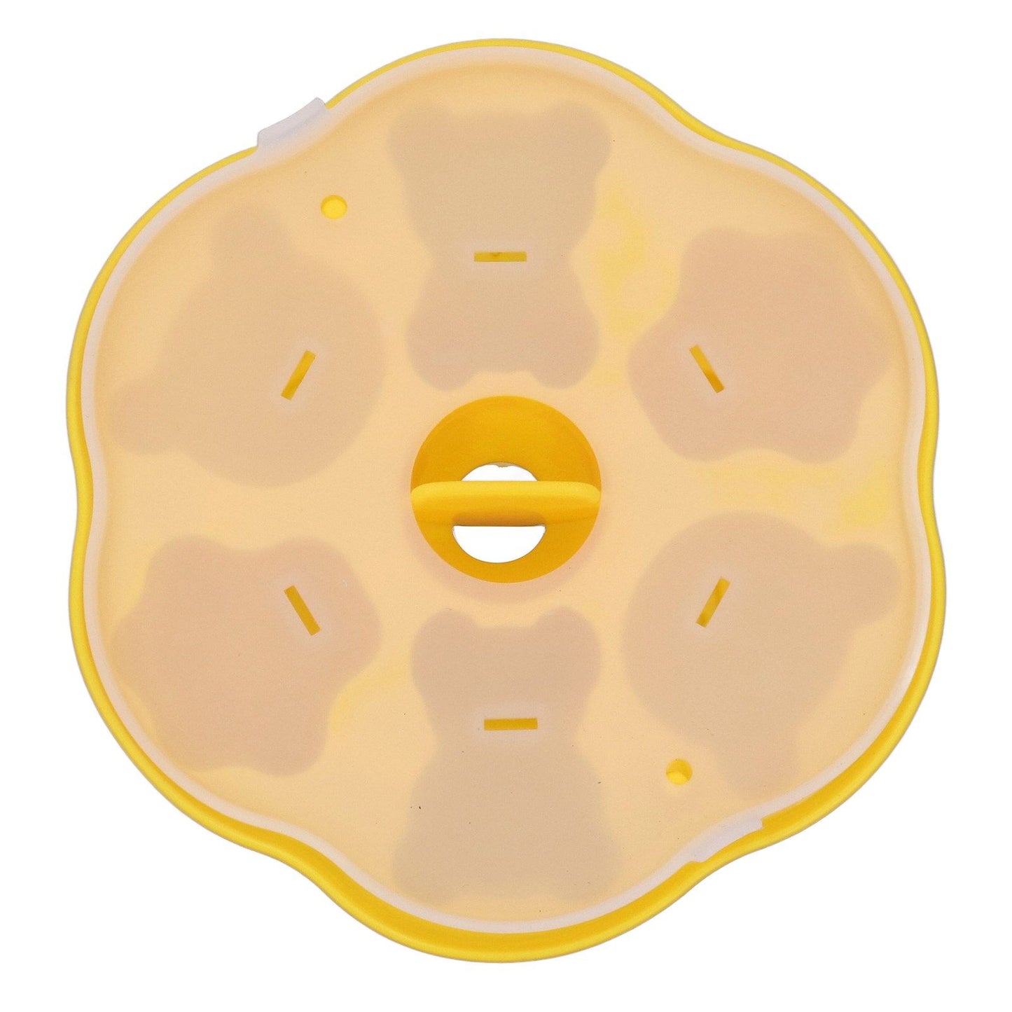Jelly Mold Silicone Lovely Bear Cat Paw Ice Cube Cake Pudding Kitchen Mould with Lid for Home Kitchen Yellow
