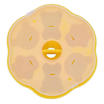Jelly Mold Silicone Lovely Bear Cat Paw Ice Cube Cake Pudding Kitchen Mould with Lid for Home Kitchen Yellow