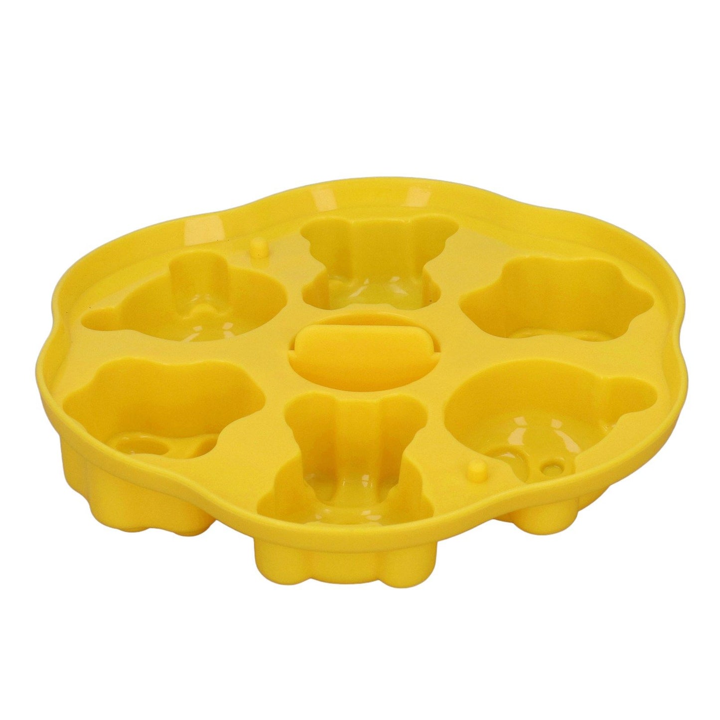 Jelly Mold Silicone Lovely Bear Cat Paw Ice Cube Cake Pudding Kitchen Mould with Lid for Home Kitchen Yellow