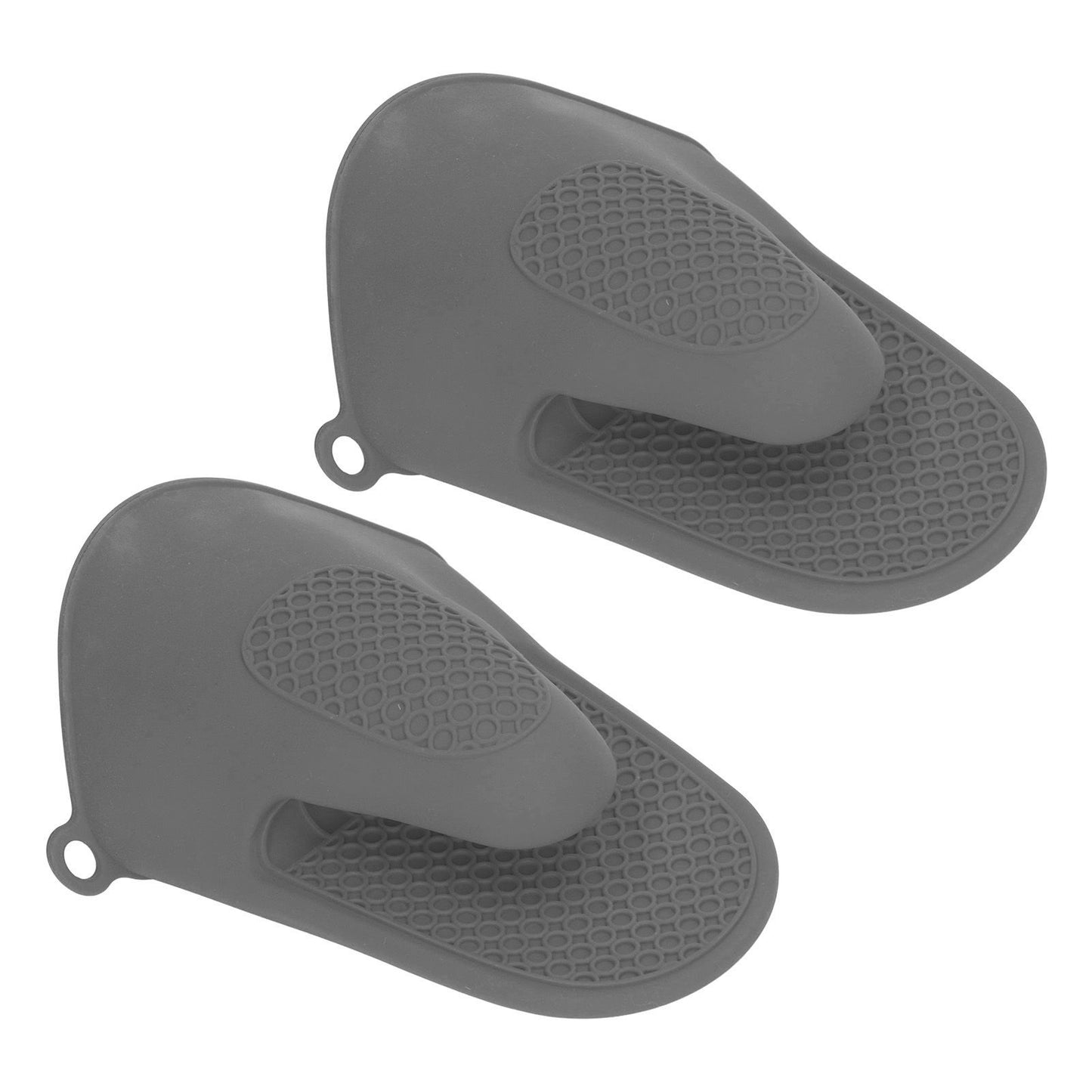 2pcs Oven Mitts Mini Silicone Thickened Anti Scalding Cooking Pinch Mitts for Kitchen Grey