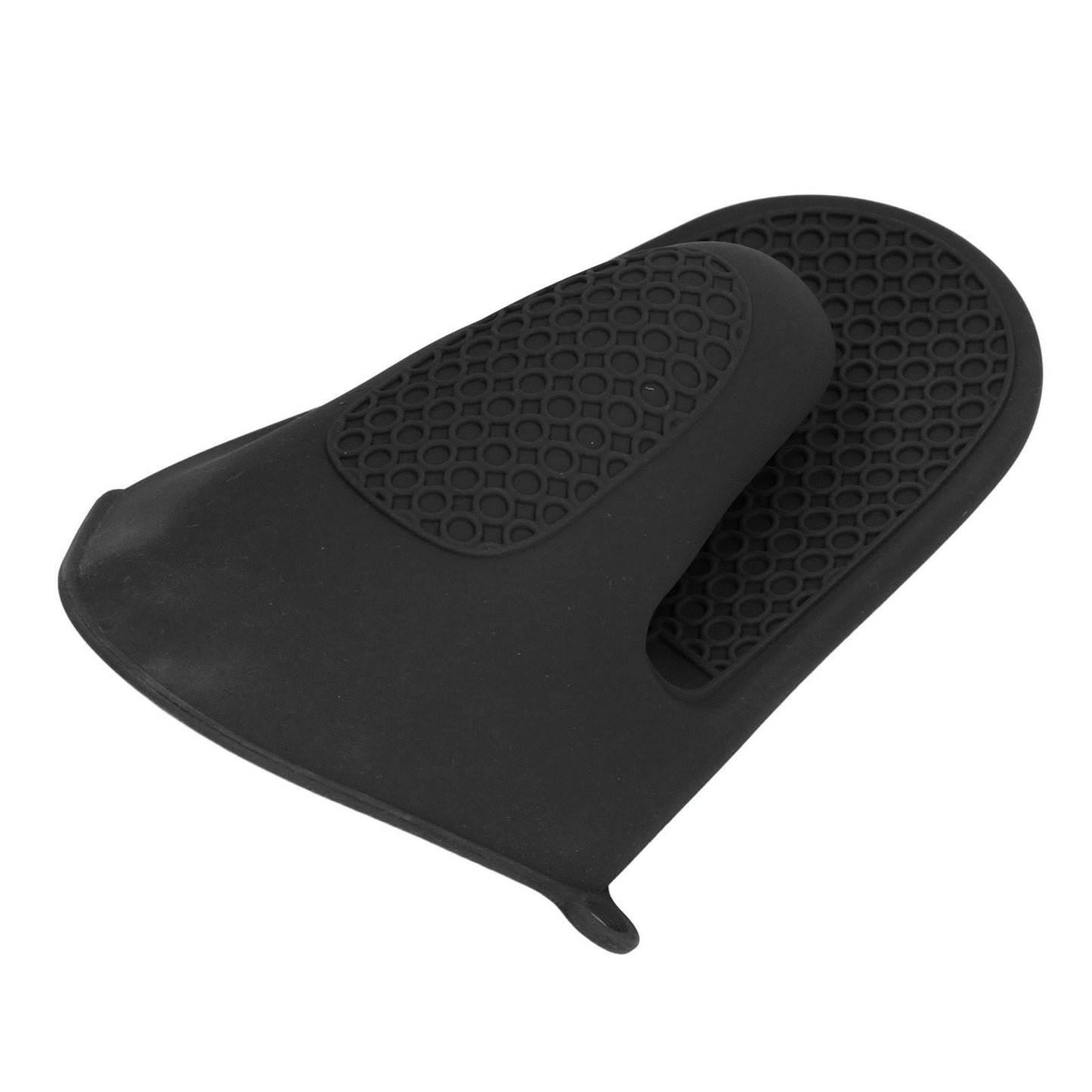 2pcs Oven Mitts Mini Silicone Thickened Anti Scalding Cooking Pinch Mitts for Kitchen Black