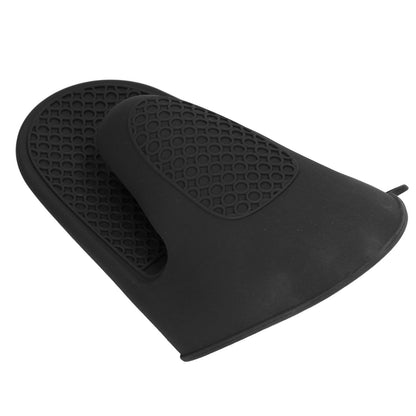 2pcs Oven Mitts Mini Silicone Thickened Anti Scalding Cooking Pinch Mitts for Kitchen Black