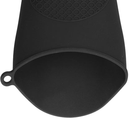 2pcs Oven Mitts Mini Silicone Thickened Anti Scalding Cooking Pinch Mitts for Kitchen Black