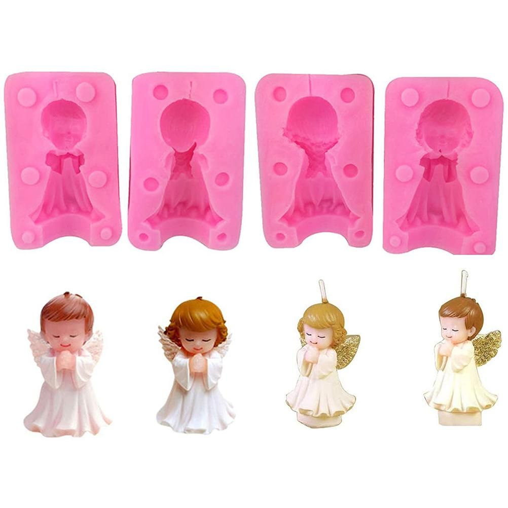 3D Angel Boy and Girl Silicone Mold DIY Angel Shape Candle Soap Chocolate Candy Mold Kitchen Baking Tool