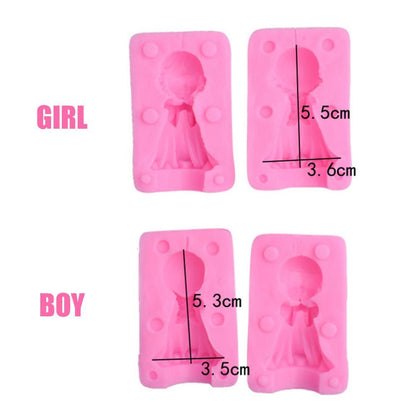 3D Angel Boy and Girl Silicone Mold DIY Angel Shape Candle Soap Chocolate Candy Mold Kitchen Baking Tool