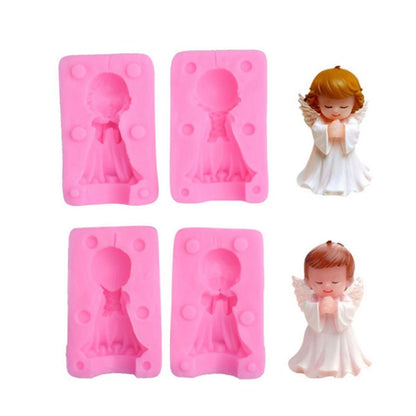 3D Angel Boy and Girl Silicone Mold DIY Angel Shape Candle Soap Chocolate Candy Mold Kitchen Baking Tool