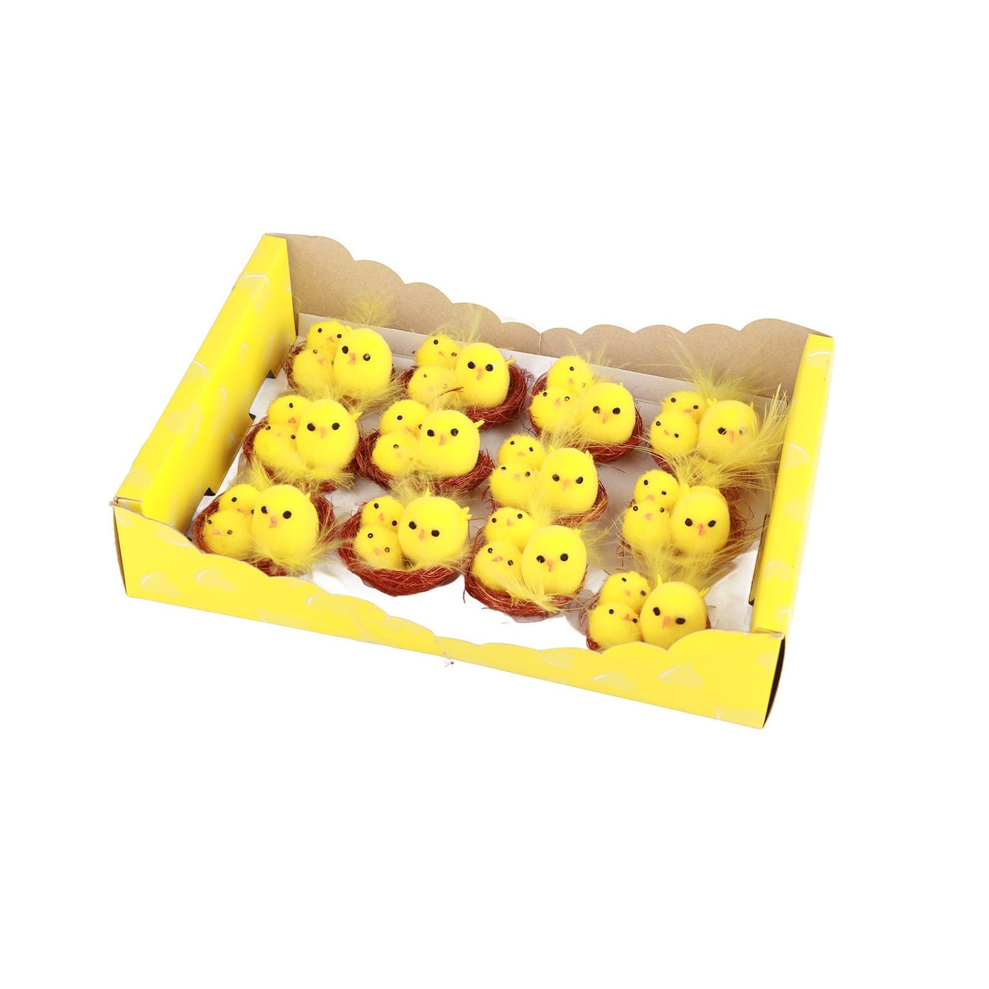 12 Pcs Mini Easter Chicks Yellow Easter Decoration Toy Spring Home Garden Decor Party Favors and Gifts for Kids