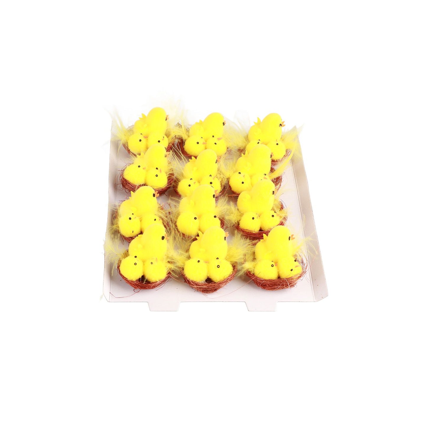 12 Pcs Mini Easter Chicks Yellow Easter Decoration Toy Spring Home Garden Decor Party Favors and Gifts for Kids