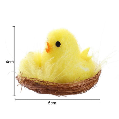 12 Pcs Mini Easter Chicks Yellow Easter Decoration Toy Spring Home Garden Decor Party Favors and Gifts for Kids