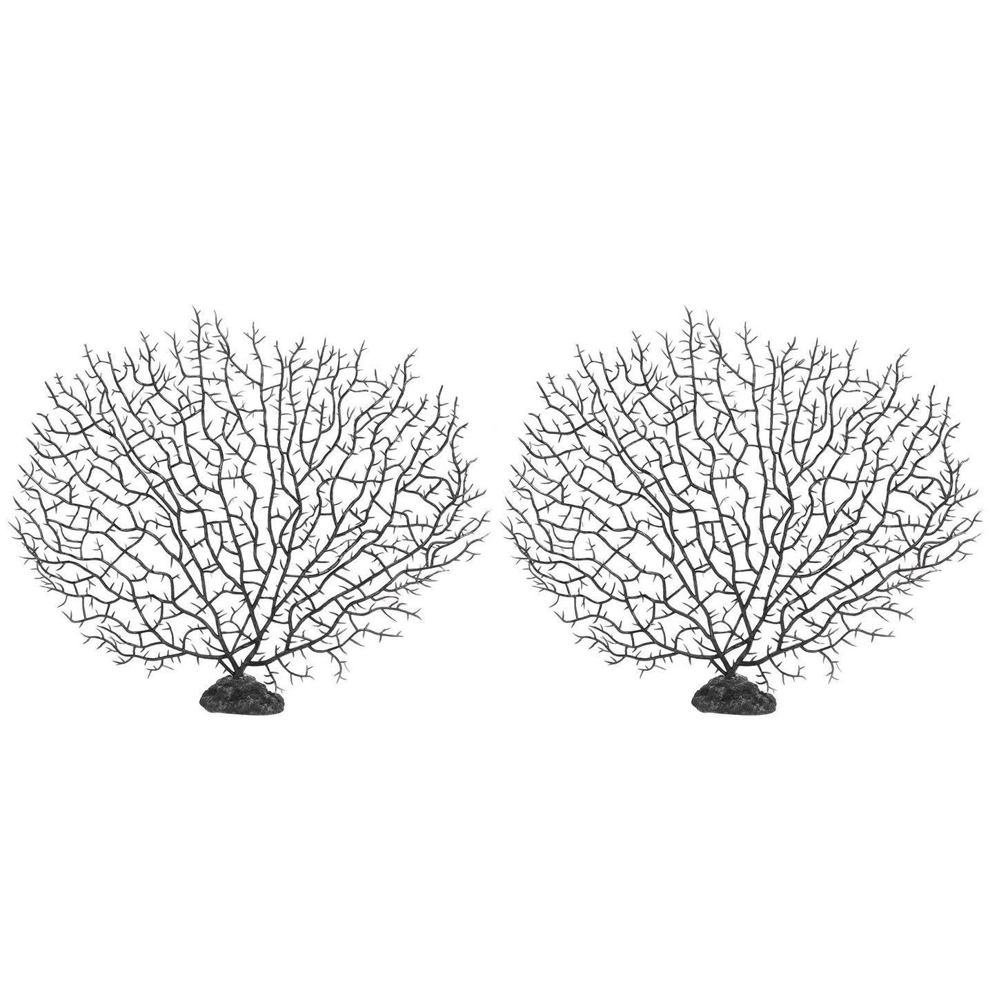 2Pcs Artificial Water Plant Aquarium Decoration Fish Tank Landscaping Simulation Coral Tree