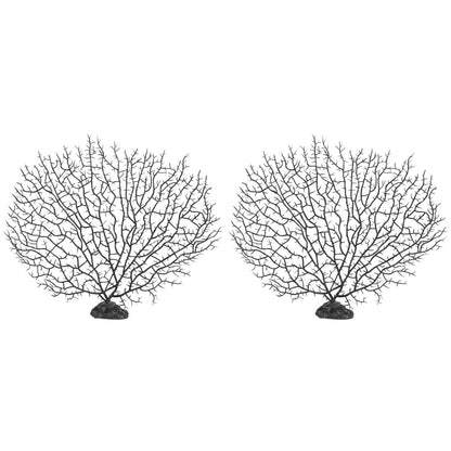 2Pcs Artificial Water Plant Aquarium Decoration Fish Tank Landscaping Simulation Coral Tree