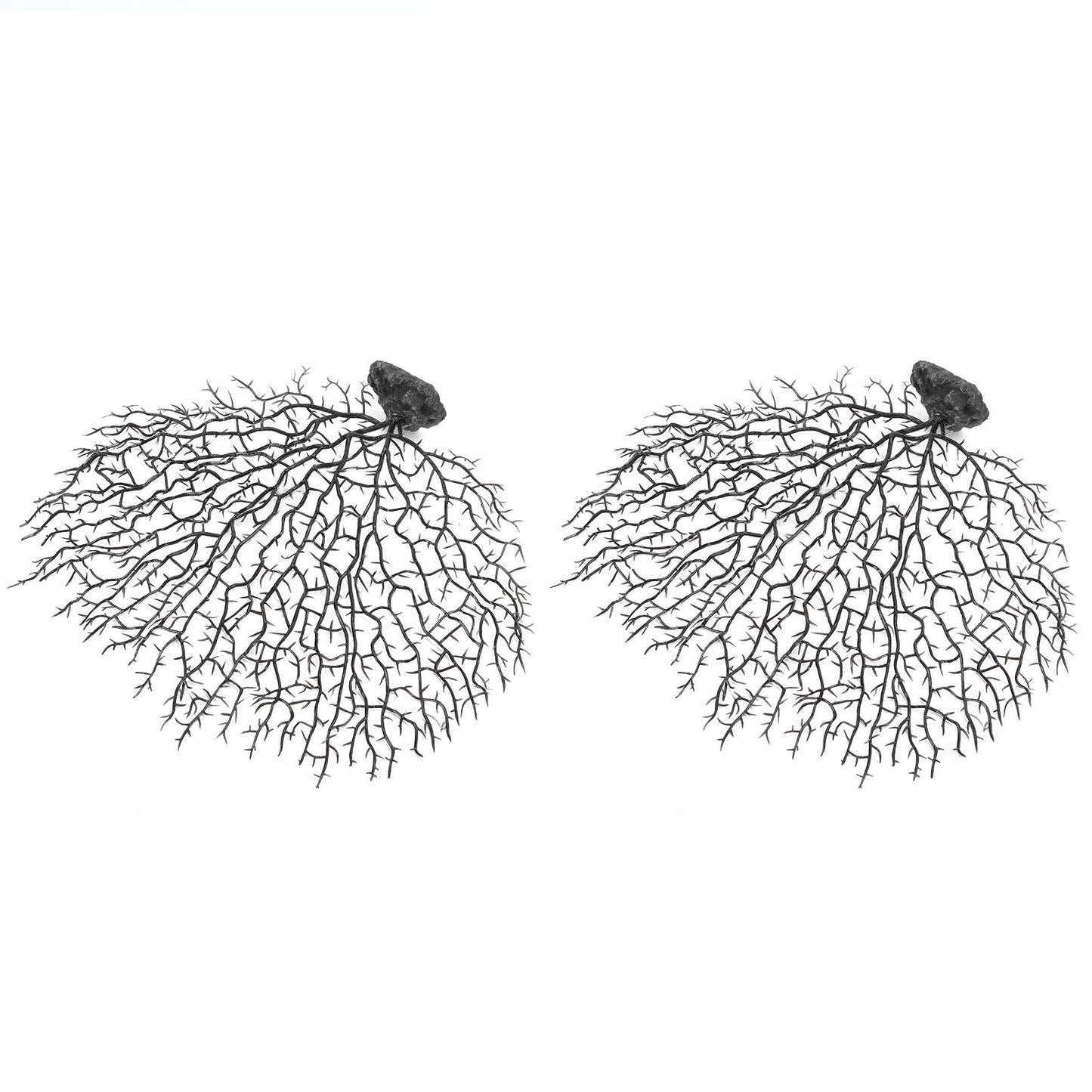 2Pcs Artificial Water Plant Aquarium Decoration Fish Tank Landscaping Simulation Coral Tree