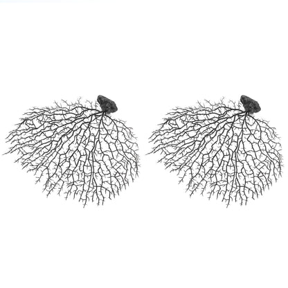 2Pcs Artificial Water Plant Aquarium Decoration Fish Tank Landscaping Simulation Coral Tree