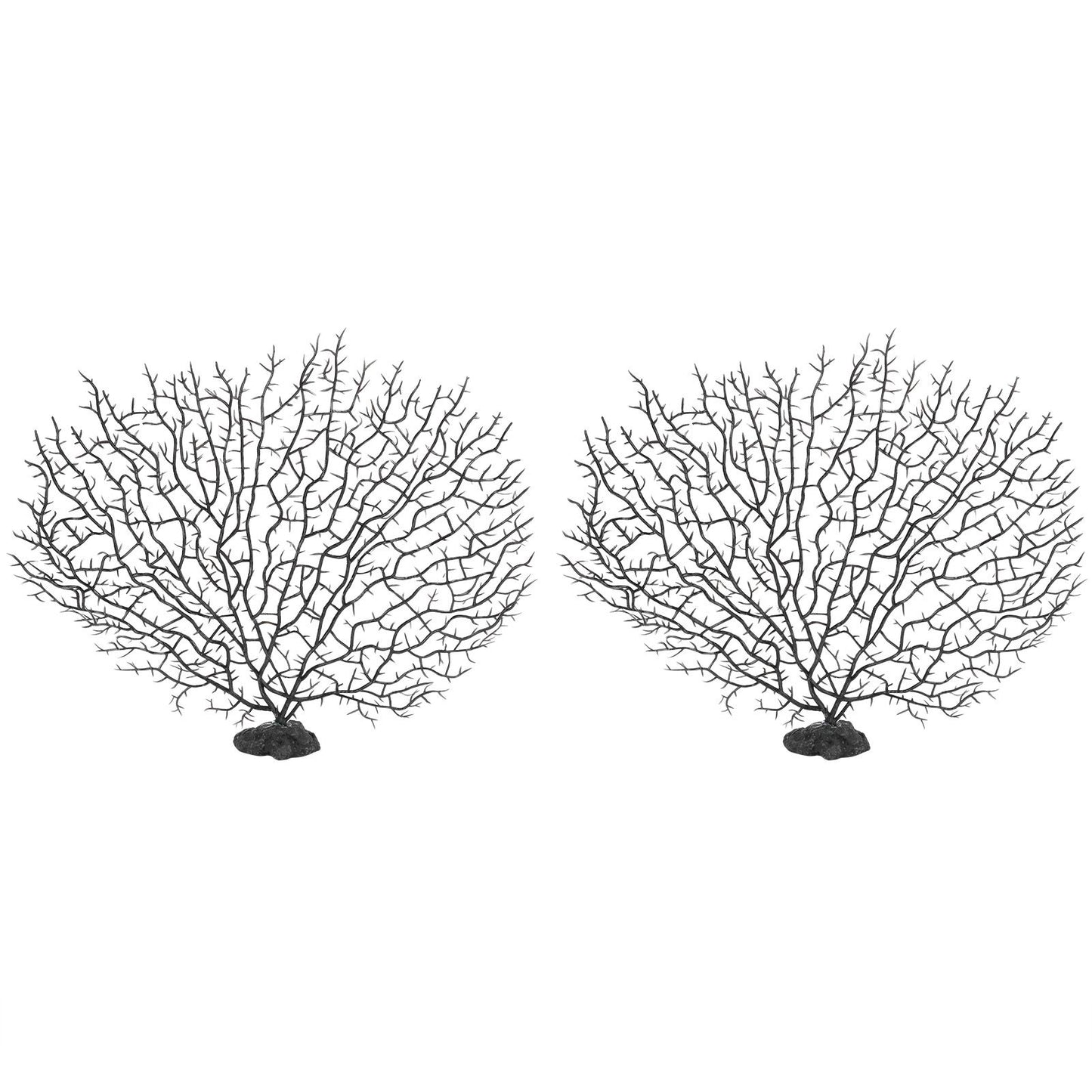2Pcs Artificial Water Plant Aquarium Decoration Fish Tank Landscaping Simulation Coral Tree