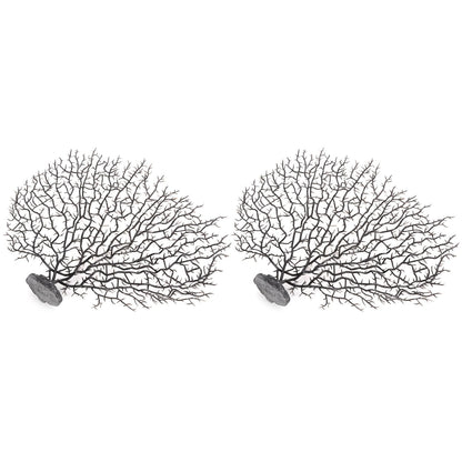 2Pcs Artificial Water Plant Aquarium Decoration Fish Tank Landscaping Simulation Coral Tree