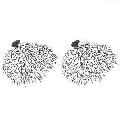 2Pcs Artificial Water Plant Aquarium Decoration Fish Tank Landscaping Simulation Coral Tree