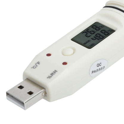 Digital Temperature Humidity Logger Indoor Thermometer Hygrometer Detector Data Recorder W/Alarm