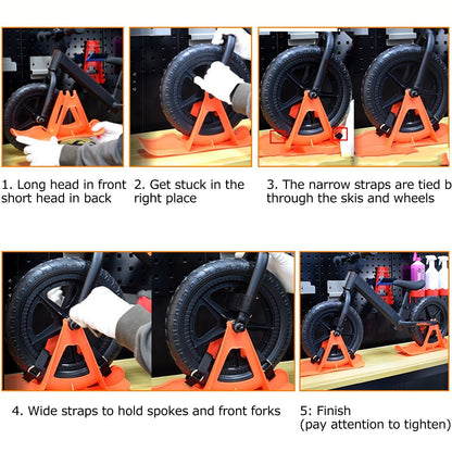 Kids Balanced Scooter Skis Stand Parking Rack Snowboard Equipment for Winter Skiing Black