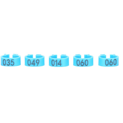 001‑100 Numbered Bird Leg Bands 8mm Poultry Identify Rings Accessory for Birds PigeonsBlue
