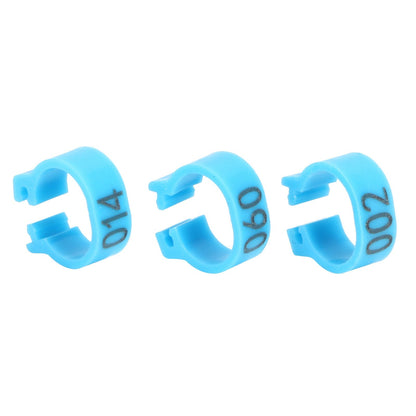 001‑100 Numbered Bird Leg Bands 8mm Poultry Identify Rings Accessory for Birds PigeonsBlue