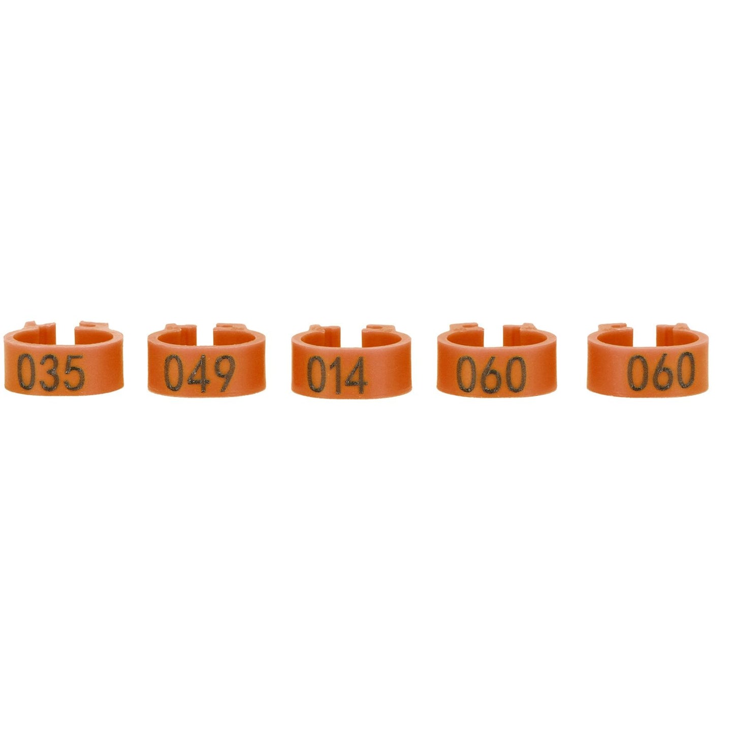 001‑100 Numbered Bird Leg Bands 8mm Poultry Identify Rings Accessory for Birds PigeonsCoffee