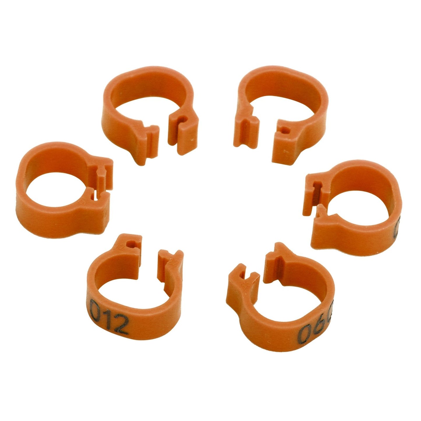 001‑100 Numbered Bird Leg Bands 8mm Poultry Identify Rings Accessory for Birds PigeonsCoffee