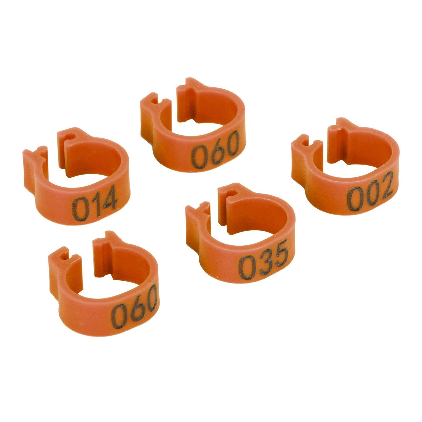 001‑100 Numbered Bird Leg Bands 8mm Poultry Identify Rings Accessory for Birds PigeonsCoffee