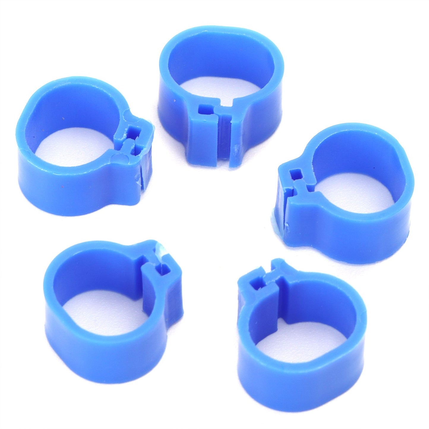 200Pcs 10mm Pigeons No Word Leg Ring Poultry Foot Clip Identification Ring Birds SuppliesBlue