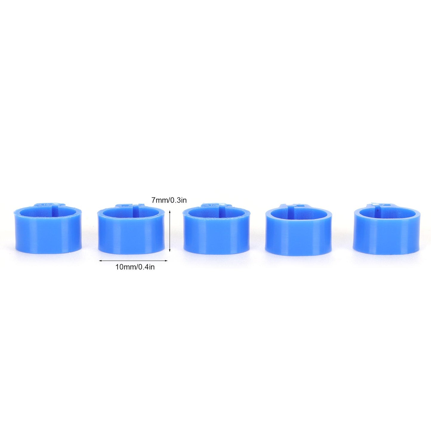 200Pcs 10mm Pigeons No Word Leg Ring Poultry Foot Clip Identification Ring Birds SuppliesBlue