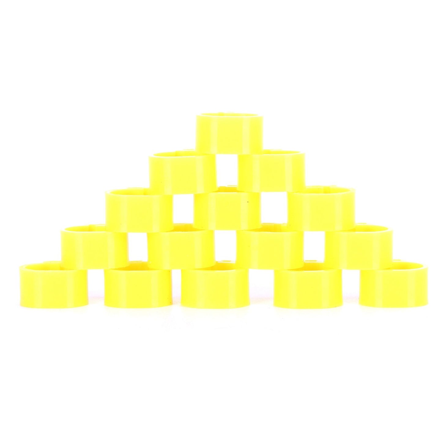 200Pcs 10mm Pigeons No Word Leg Ring Poultry Foot Clip Identification Ring Birds SuppliesYellow