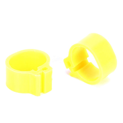 200Pcs 10mm Pigeons No Word Leg Ring Poultry Foot Clip Identification Ring Birds SuppliesYellow