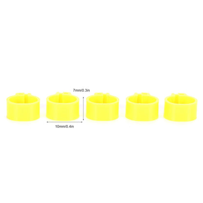 200Pcs 10mm Pigeons No Word Leg Ring Poultry Foot Clip Identification Ring Birds SuppliesYellow