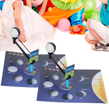 2 Set Children Experiment Assembly Equipment Kit Moon Phase Model DIY Science Teaching Toy