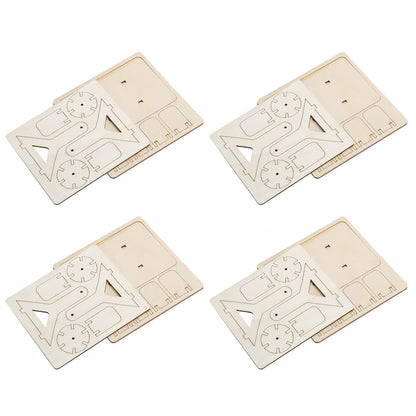 4 Sets Wooden Water Wheel Toys DIY Children Technology DIY Assembly Puzzle Model
