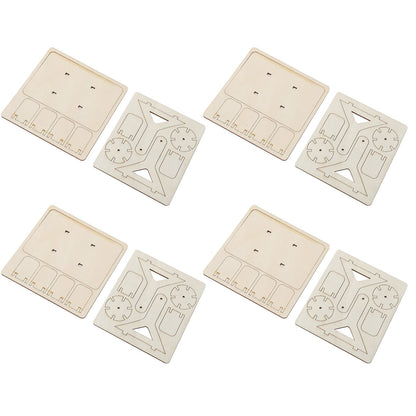 4 Sets Wooden Water Wheel Toys DIY Children Technology DIY Assembly Puzzle Model