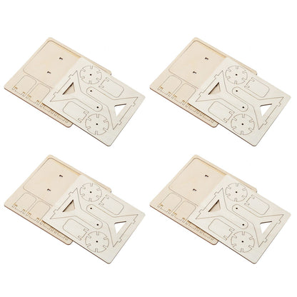 4 Sets Wooden Water Wheel Toys DIY Children Technology DIY Assembly Puzzle Model