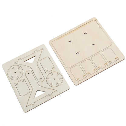 4 Sets Wooden Water Wheel Toys DIY Children Technology DIY Assembly Puzzle Model