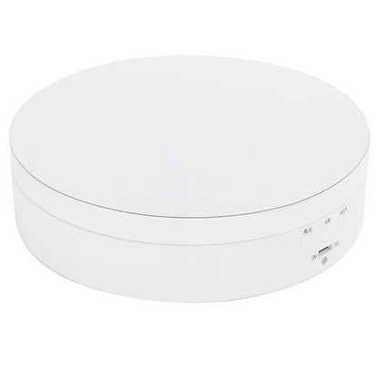 3 Speeds Electric Rotating Display Stand 360 Degree Turntable Jewelry Holder USB ChargingWhite