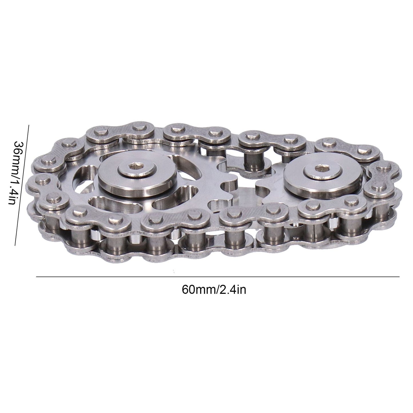 Gyroscope Sprockets Chains Flywheel Stress Relief Decompression Toys for Kids AdultsStainless Steel