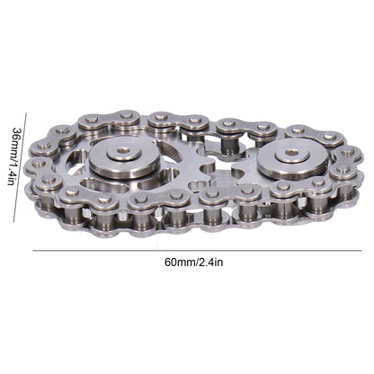 Gyroscope Sprockets Chains Flywheel Stress Relief Decompression Toys for Kids AdultsStainless Steel