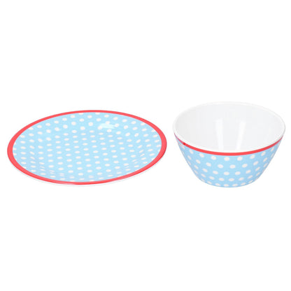 Bowl Dish Set Imitation Porcelain Fruit Salad Dessert Plate Dinnerware Tableware