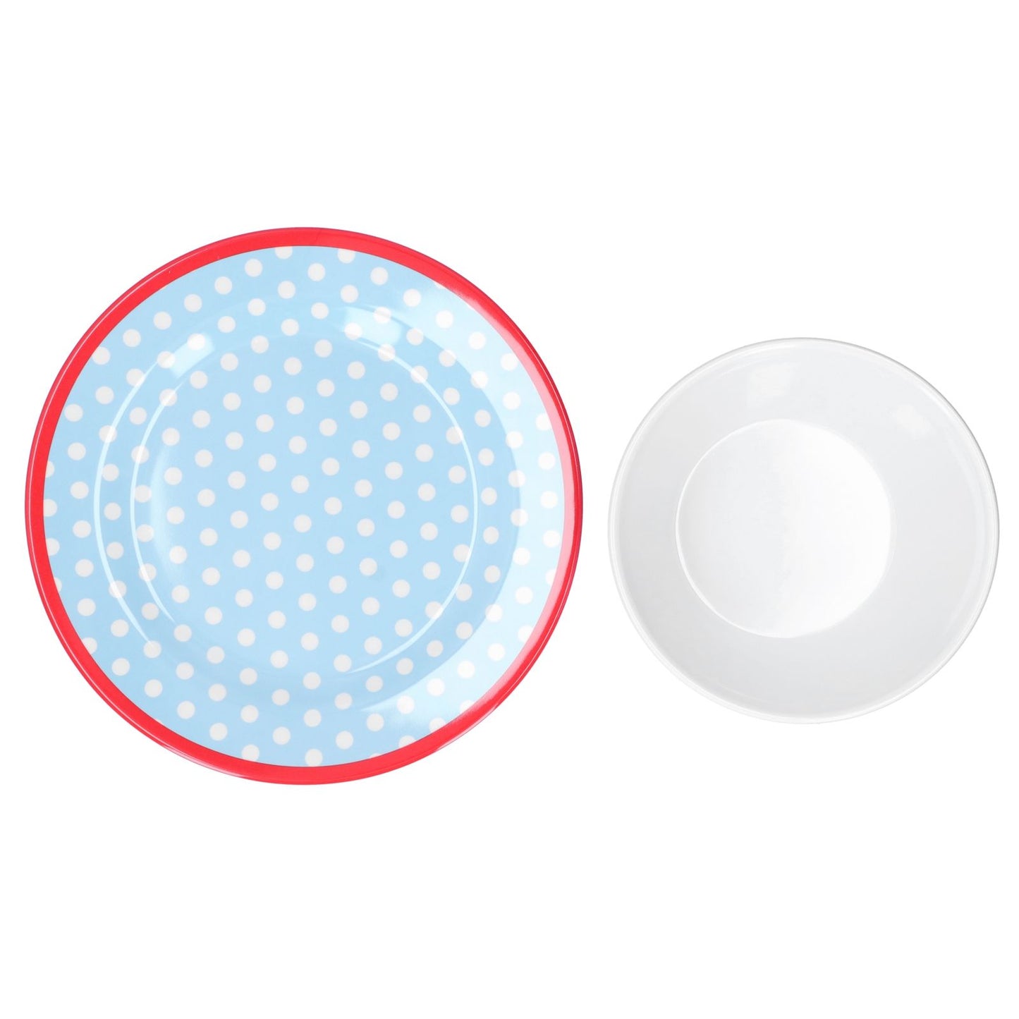Bowl Dish Set Imitation Porcelain Fruit Salad Dessert Plate Dinnerware Tableware