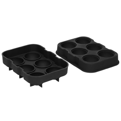 6 Cavity DIY Ice Cubes Mold Ice Ball Maker Mould Tray for Bar Party Cocktail Use Black