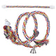 2Pcs Bird Stand Rope with Bell Colorful Hanging Cotton Rope Parrots Climbing Bar Toys