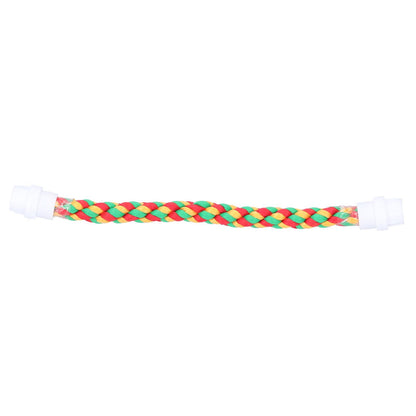 Bird Parrots Stand Colorful U Shape Cotton Rope Standing Climbing Bar Chewing Toy
