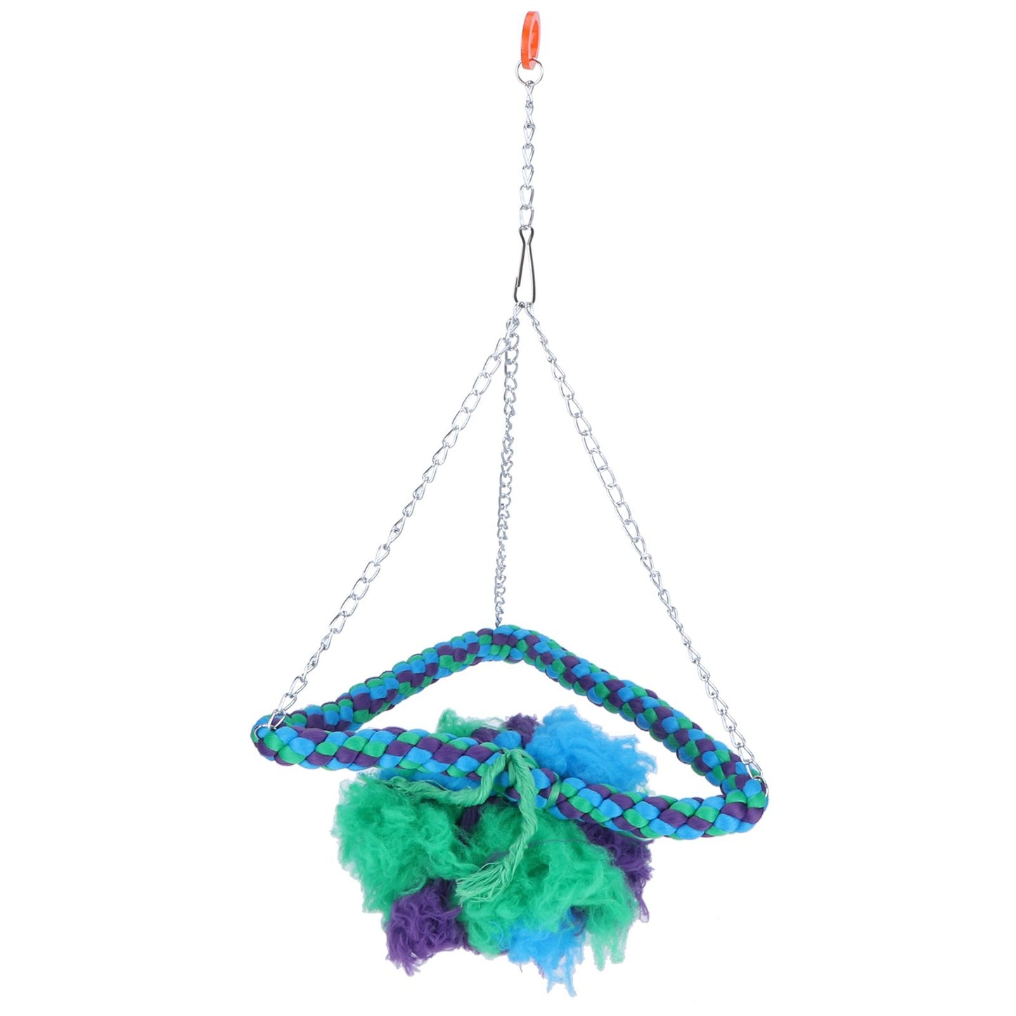 Bird Parrots Swing Ladder Stand Cotton Rope Birdcage Hanging Chewing Biting Toys